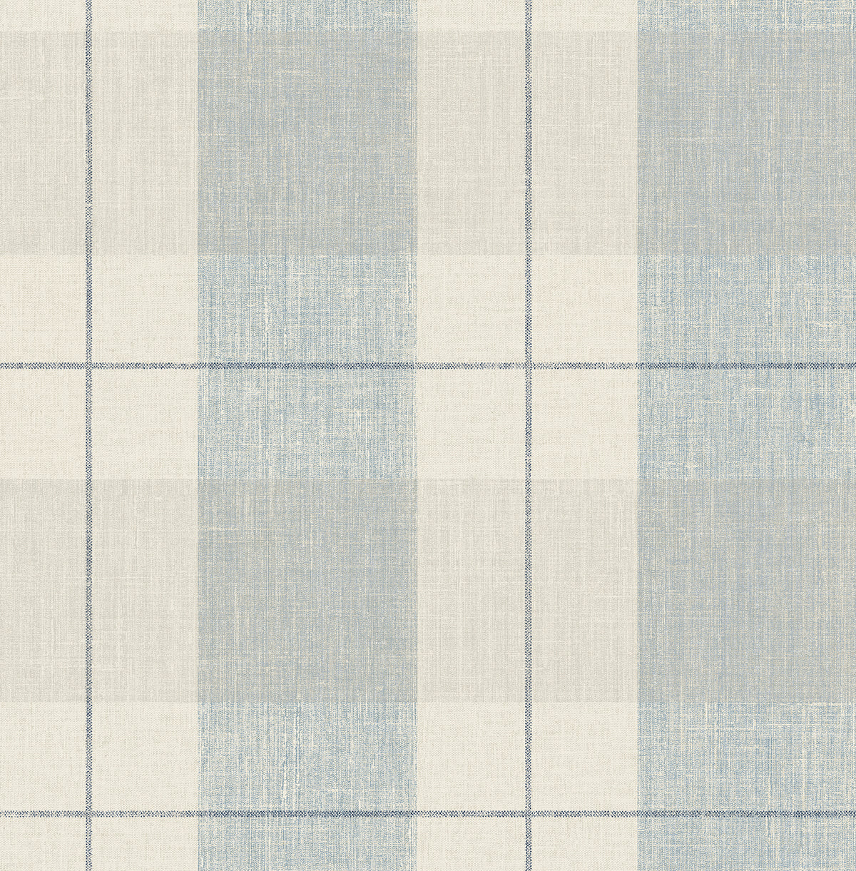 NextWall Lenox Hill Plaid Blue & Beige Wallpaper NW56902