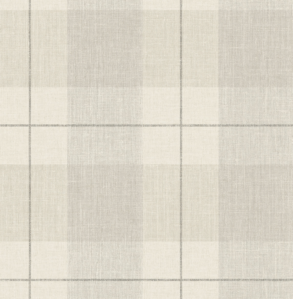 NextWall Lenox Hill Plaid Neutral Wallpaper NW56906