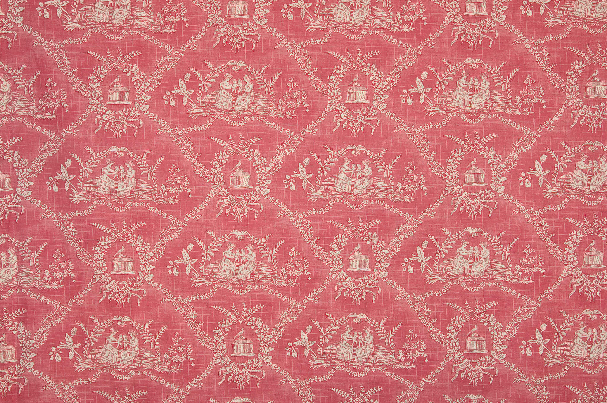 Pierre Frey Crespieres Rose Ancien Fabric Sample F2056002