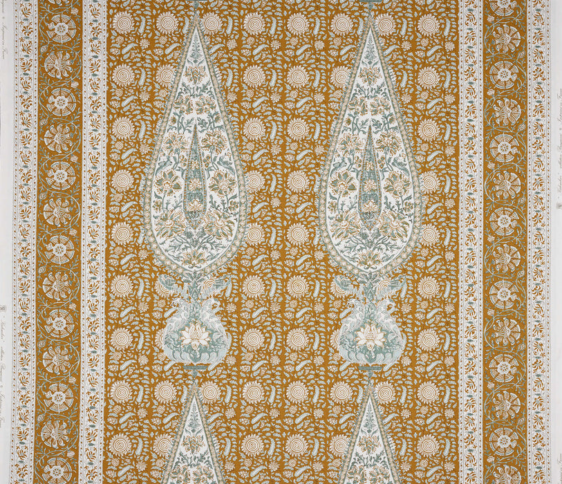 Braquenie Kalamkar Ocre Fabric Sample B7633002