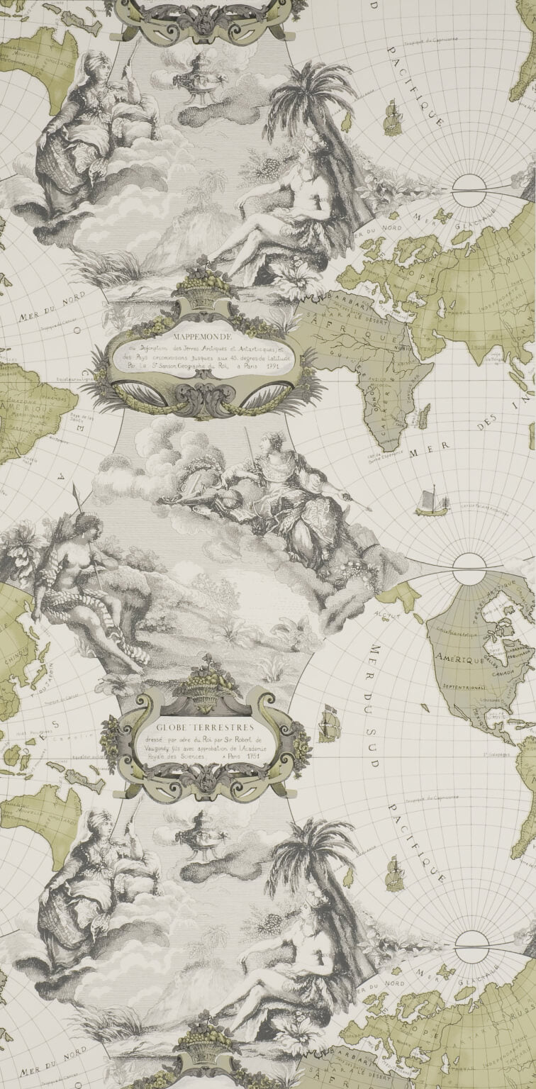 Planisphere Pattern Pierre Frey Planisphere Gray FP198001 Sample | 40% Off (Samples)