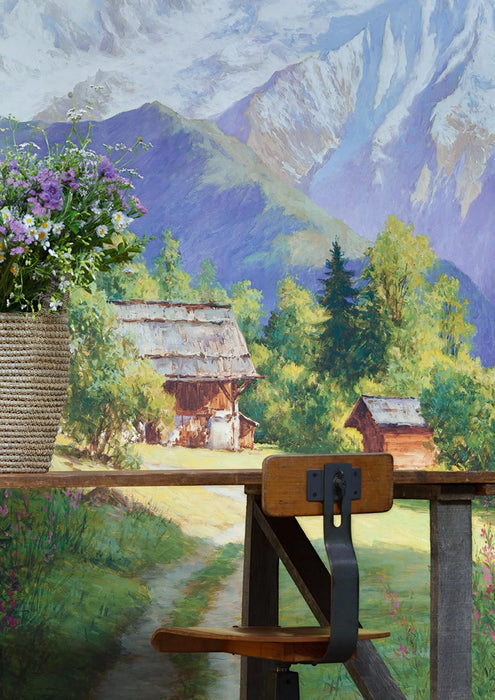 Pierre Frey La Vallee Du Mont Blanc Ete Wallpaper Sample FP994001