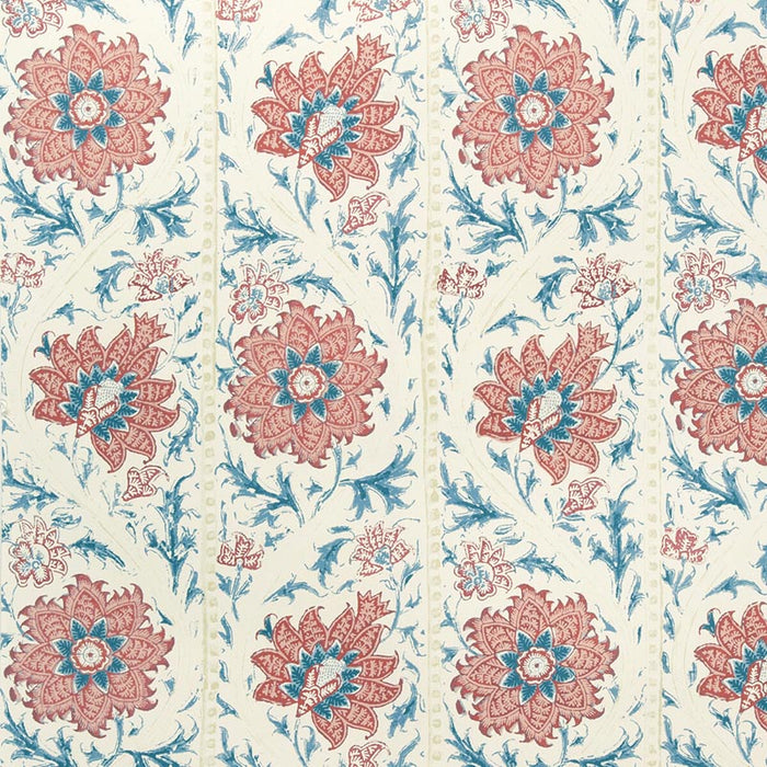 Lee Jofa Calico Vine Wp Blue Red Wallpaper Sample P2022102.195.0