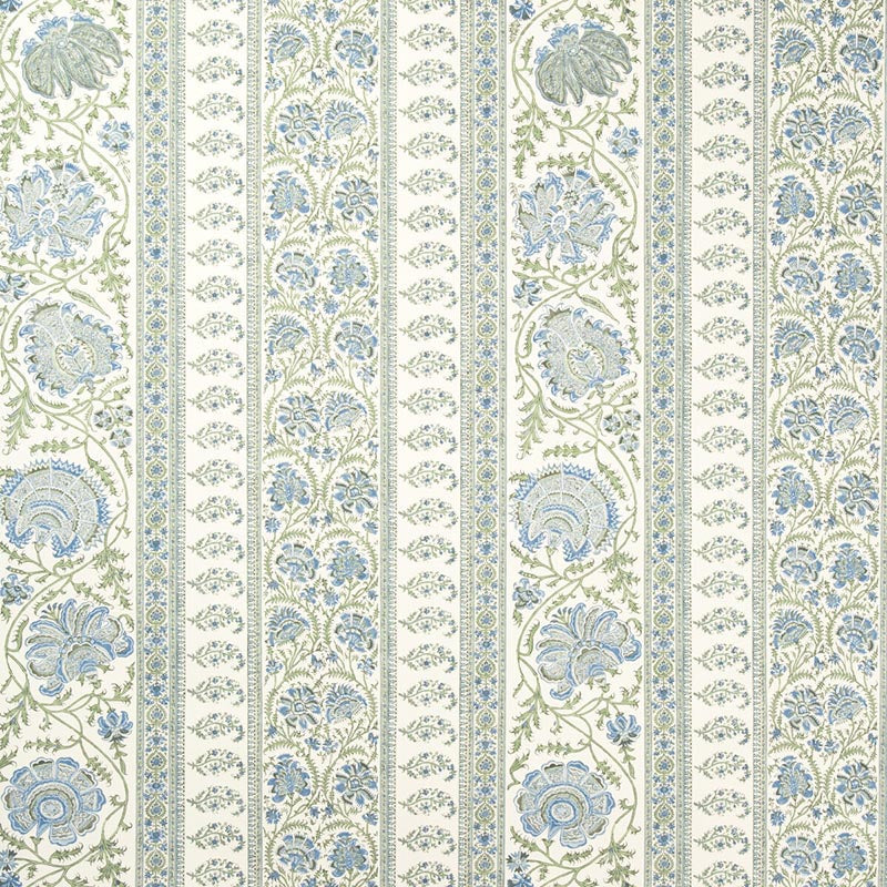 Lee Jofa Indiennes Stripe Wp Sea Wallpaper Sample P2022111.530.0