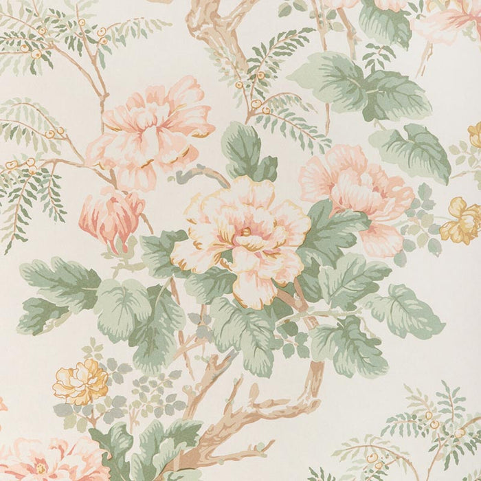 Lee Jofa Chinese Peony Wp Blush Wallpaper Sample P2023118.73.0