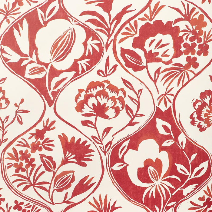 Lee Jofa Calathea Paper Red Wallpaper Sample P2023126.19.0