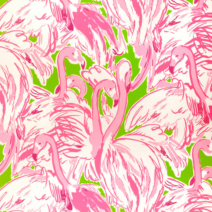 Lee Jofa Pink Colony Wp Green/Pink Wallpaper Sample P2025114.73.0