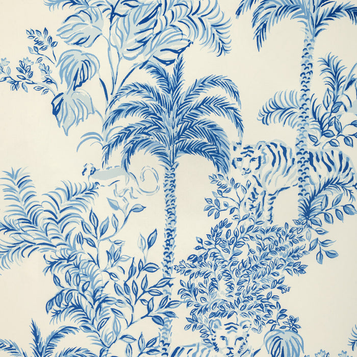 Lee Jofa Tiger Queen Wp Indigo Wallpaper Sample P2025118.51.0