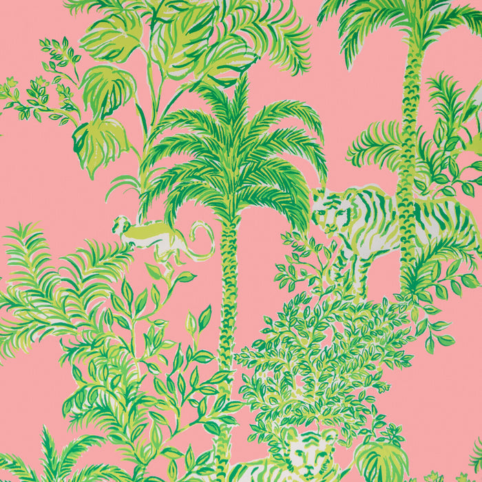 Lee Jofa Tiger Queen Wp Pink Wallpaper P2025118.73.0