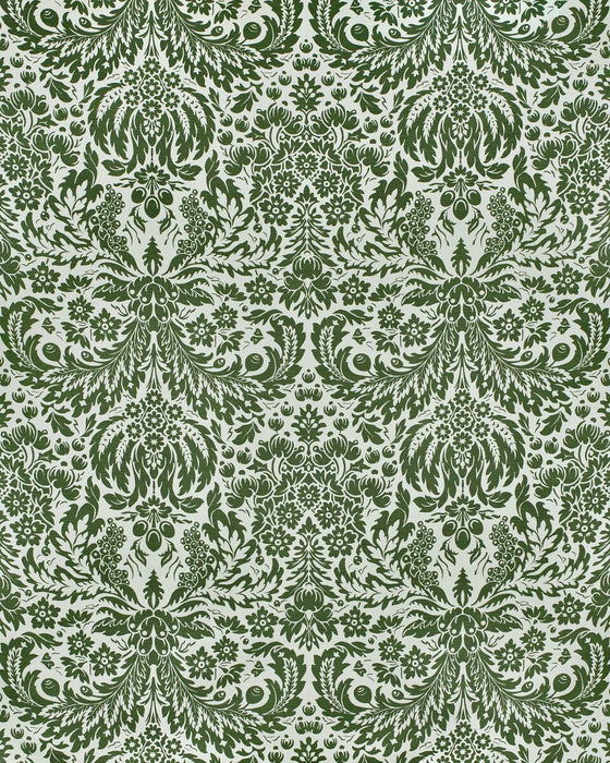Lee Jofa Damask Wp Dark Green Wallpaper Sample P2025123.31.0