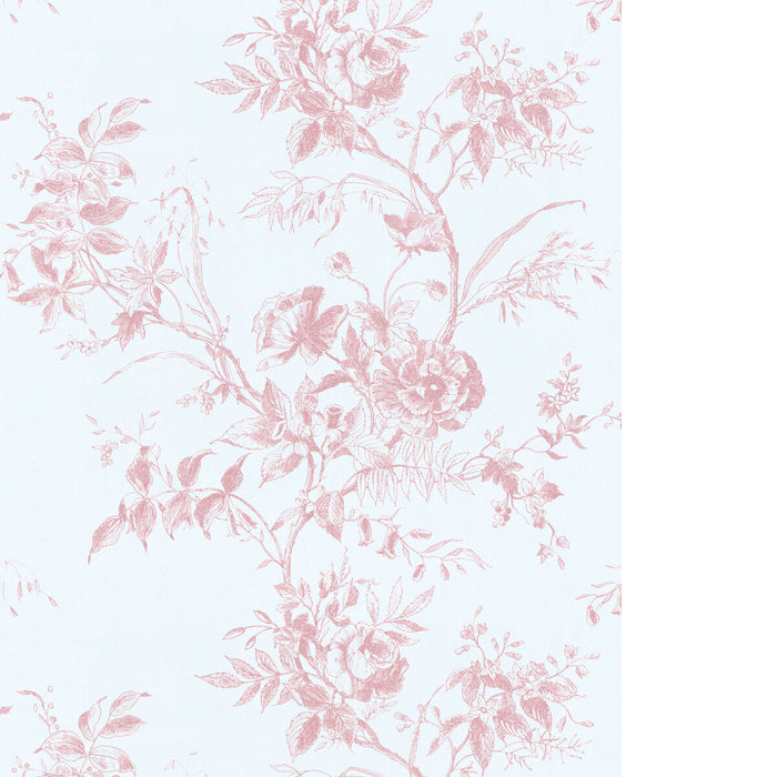 Lee Jofa Tea Rose Toile Wp Rose Wallpaper Sample P2026100.707.0