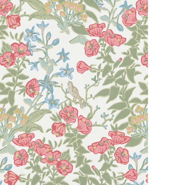 Lee Jofa Plumeria Paper Coral Wallpaper Sample P2026101.194.0