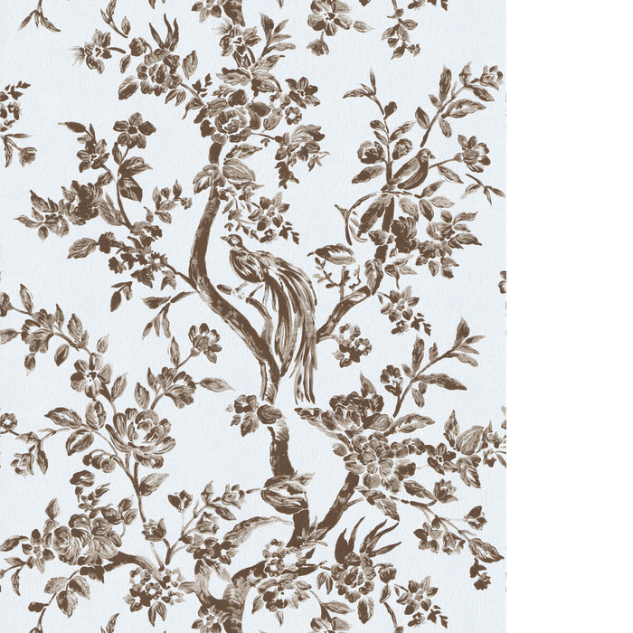 Lee Jofa Camellia Toile Wp Brown Wallpaper Sample P2026103.61.0
