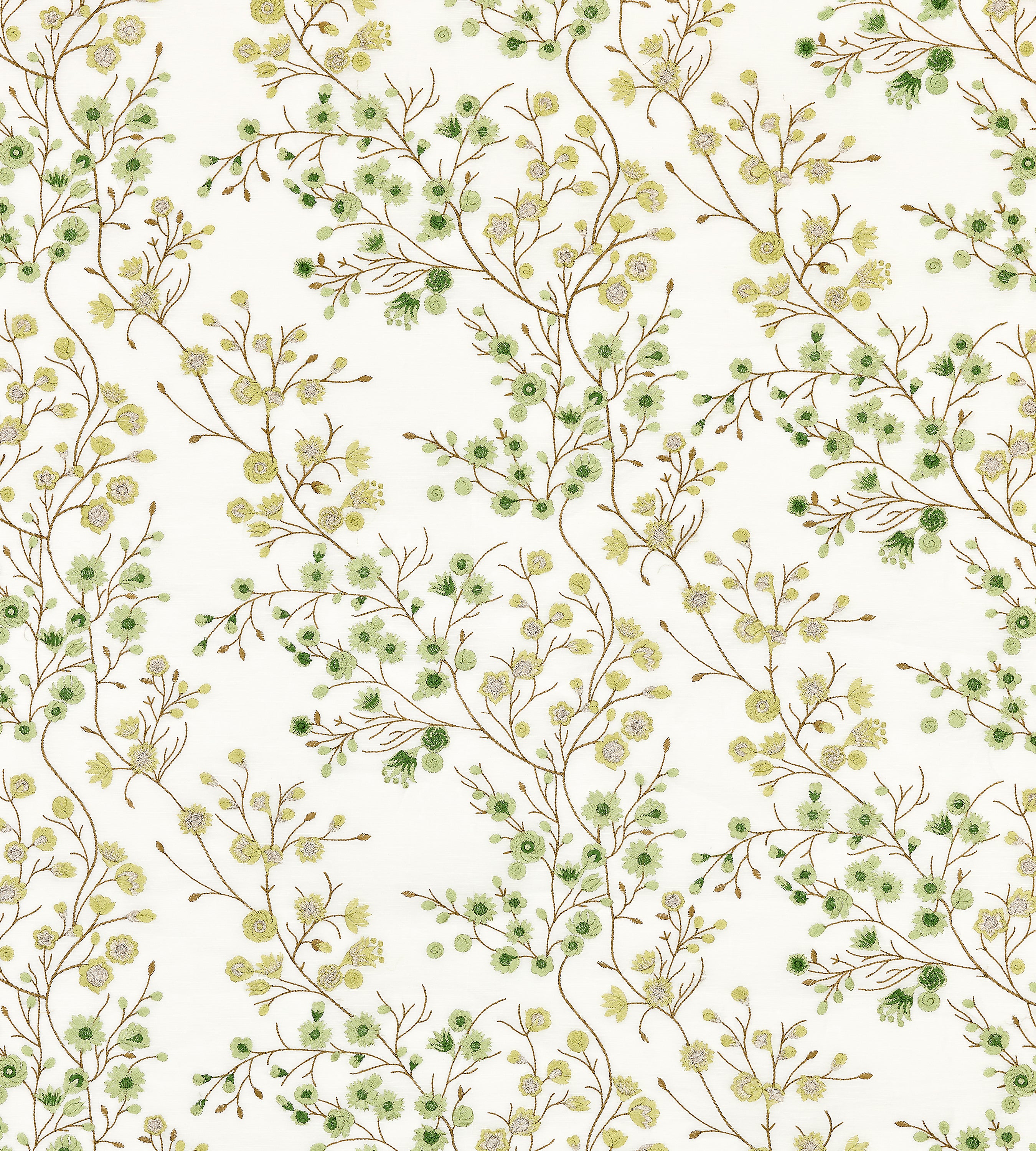 Old World Weavers Lilette Sheer Fern Fabric Sample P498630001