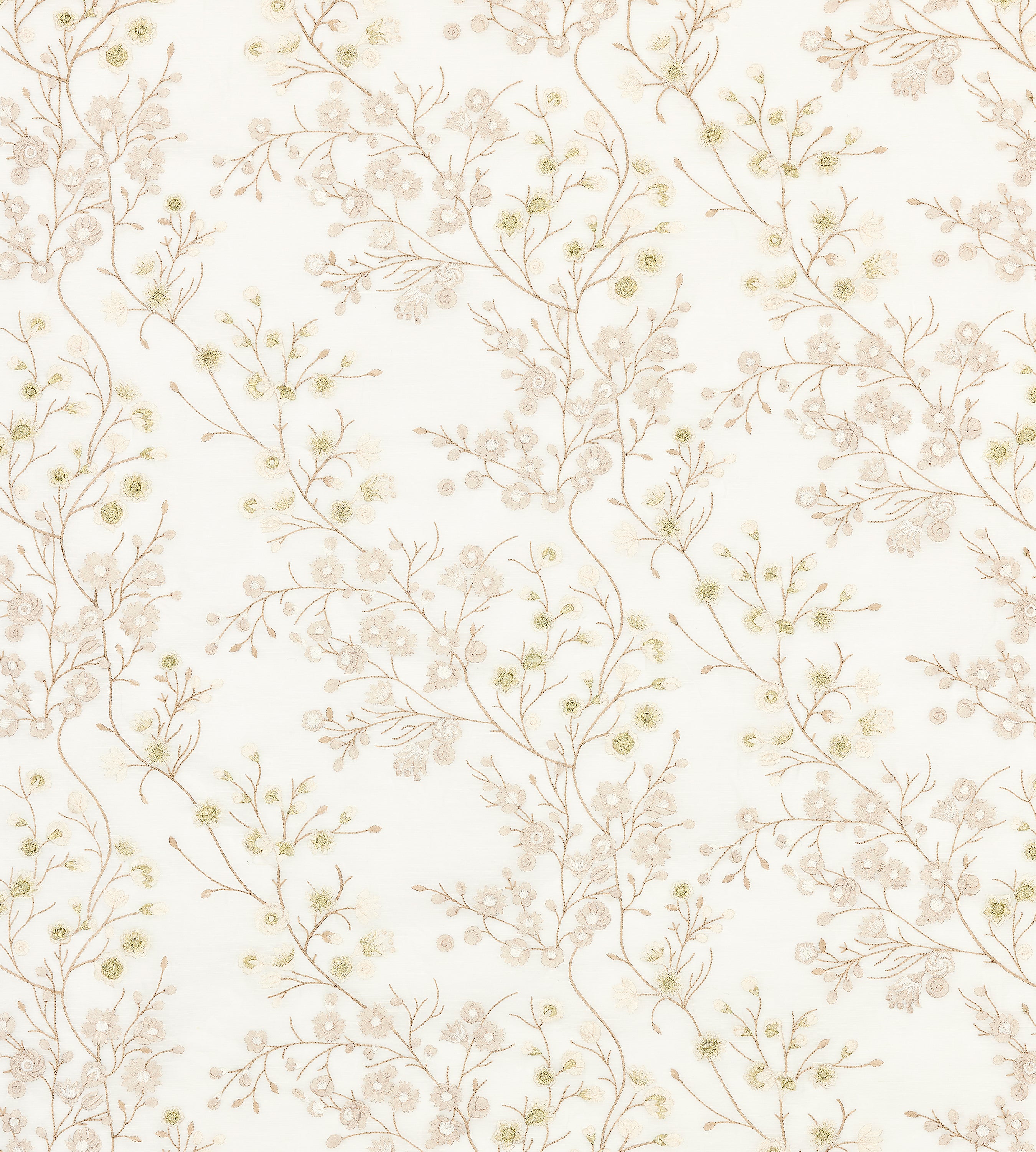 Old World Weavers Lilette Sheer Ivory Fabric Sample P498630002