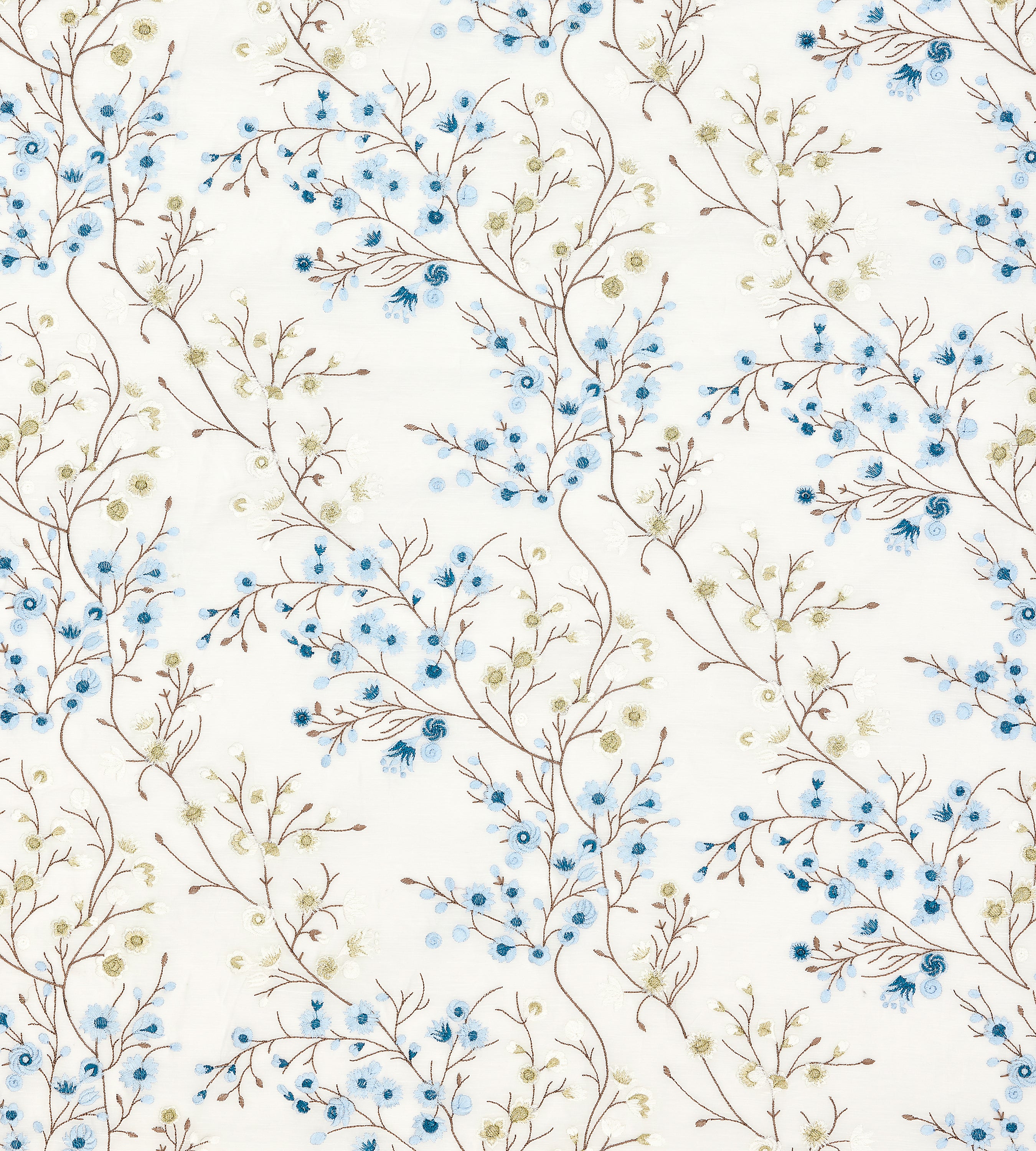 Old World Weavers Lilette Sheer Porcelain Fabric Sample P498630004