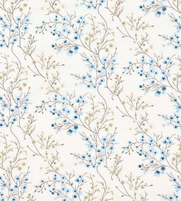 Old World Weavers Lilette Sheer Porcelain Fabric Sample P498630004