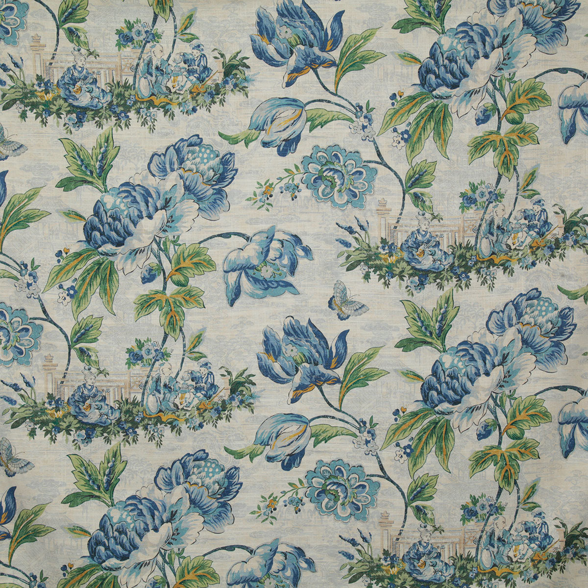 Pindler Godfrey Porcelain Fabric GOD009-BL01
