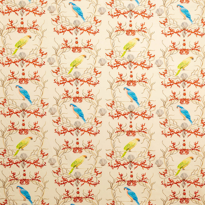 Pindler Tiki Room Coral Fabric P6882