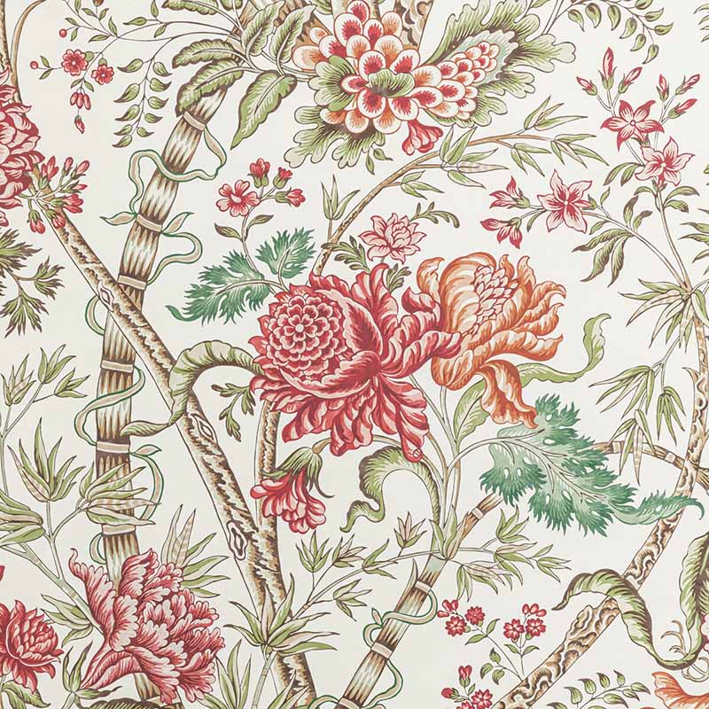 Brunschwig & Fils Luberon Berry/Leaf Wallpaper Sample P8022100.73.0
