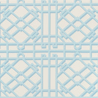 Brunschwig & Fils Pavilion Trellis Aqua Wallpaper P8024109.113.0