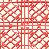 Brunschwig & Fils Pavilion Trellis Red Wallpaper P8024109.19.0