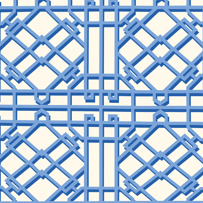 Brunschwig & Fils Pavilion Trellis Delft Wallpaper Sample P8024109.5.0