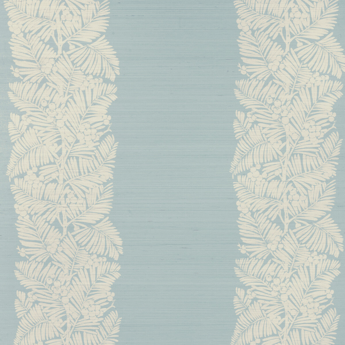 Brunschwig & Fils Palmar Sisal Aqua Wallpaper Sample P8024114.13.0