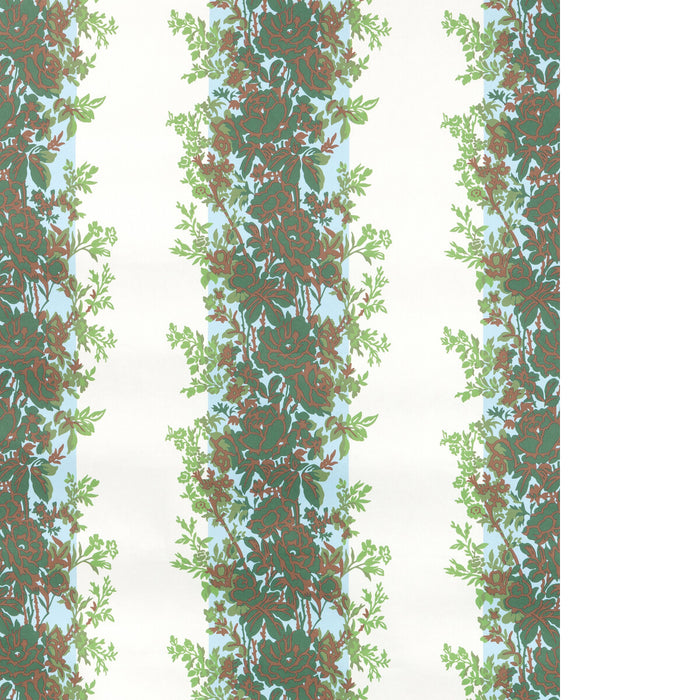 Brunschwig & Fils Rayure Fleurie Wc Leaf Wallpaper P8025101.315.0