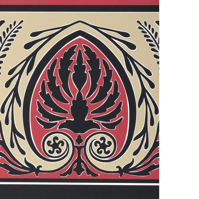 Brunschwig & Fils Frise Palmette Red Wallpaper Sample P8025103.1619.0
