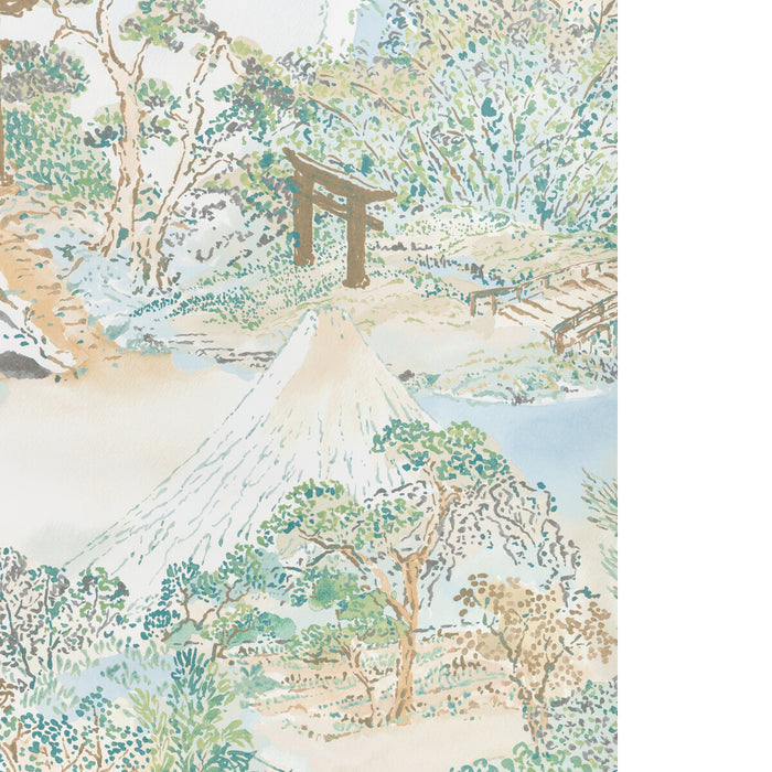 Brunschwig & Fils Meiji Aqua Wallpaper Sample P8025104.135.0