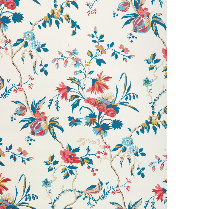 Brunschwig & Fils Locklin Red/Blue Wallpaper Sample P8025110.195.0