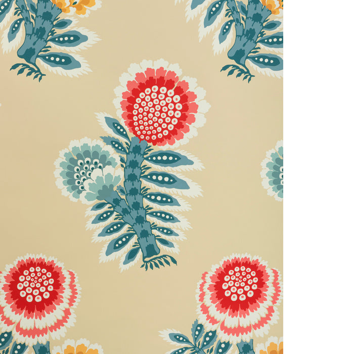 Brunschwig & Fils Kumaly Red/Blue Wallpaper Sample P8025111.195.0