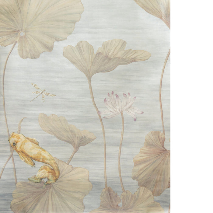 Brunschwig & Fils Koi Pond Mural Met Slate Wallpaper P8026101.11.0