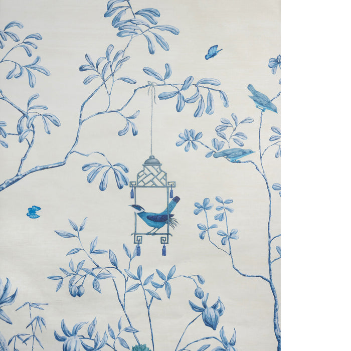 Brunschwig & Fils Jardin Yili Mural Delft Wallpaper Sample P8026104.51.0