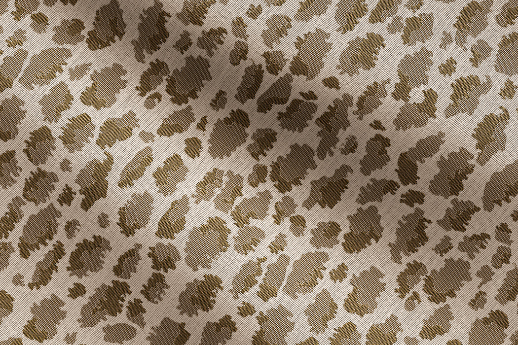Perennials Leaping Leopards Camel Fabric Sample 892-483