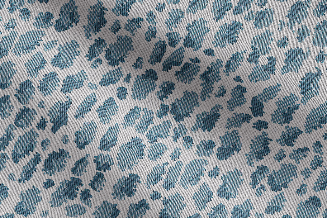 Perennials Leaping Leopards Ice Blue Fabric Sample 892-798