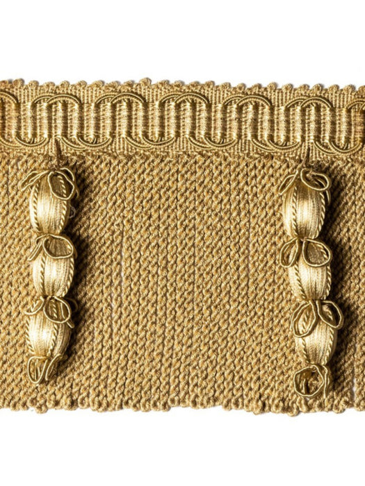 Scalamandre Harmonie Jasmine Fringe Sable Trim Sample PL67240062