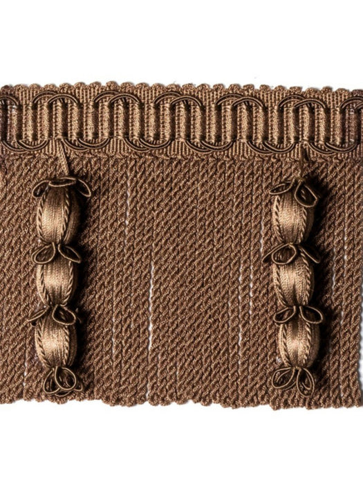 Scalamandre Harmonie Jasmine Fringe Marron Glace Trim Sample PL67240064