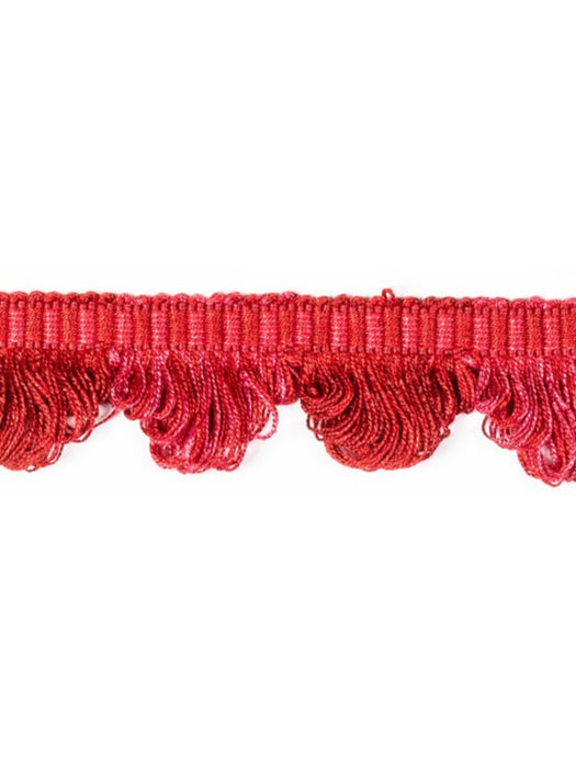 Scalamandre Frange Torse Scalloped Fringe Framboise Trim Sample PL69450067