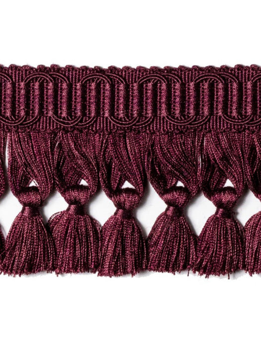 Scalamandre Harmonie Tassel Fringe Prune Trim Sample PL67440068