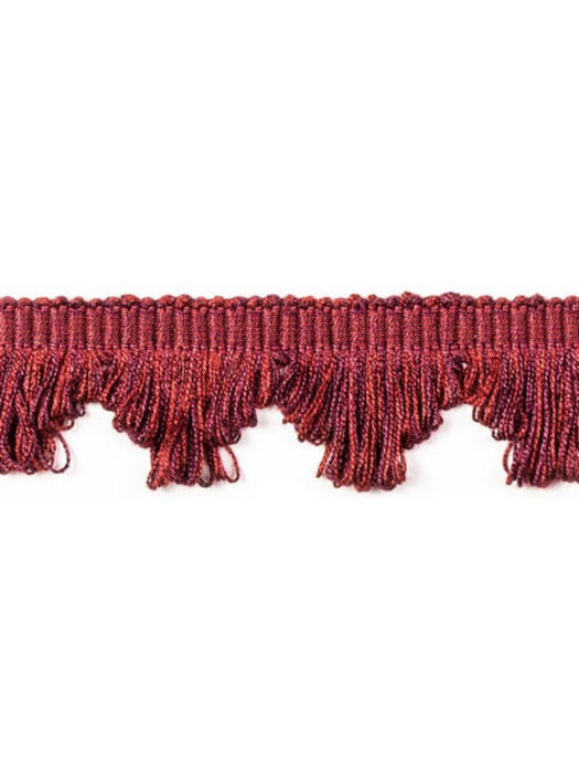Scalamandre Frange Torse Scalloped Fringe Bourgogne Trim Sample PL69450070