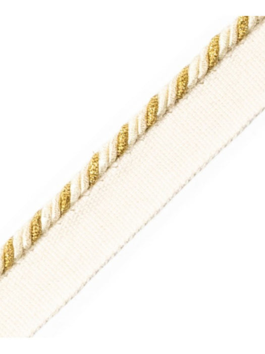 Scalamandre Cord With Tape Ivoire Et Or Trim Sample PL64660212