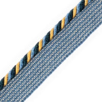 Scalamandre Cord With Tape Beige Et Bleu Trim PL64660281