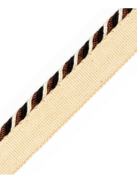 Scalamandre Cord With Tape Rouille Et Creme Trim Sample PL64660292
