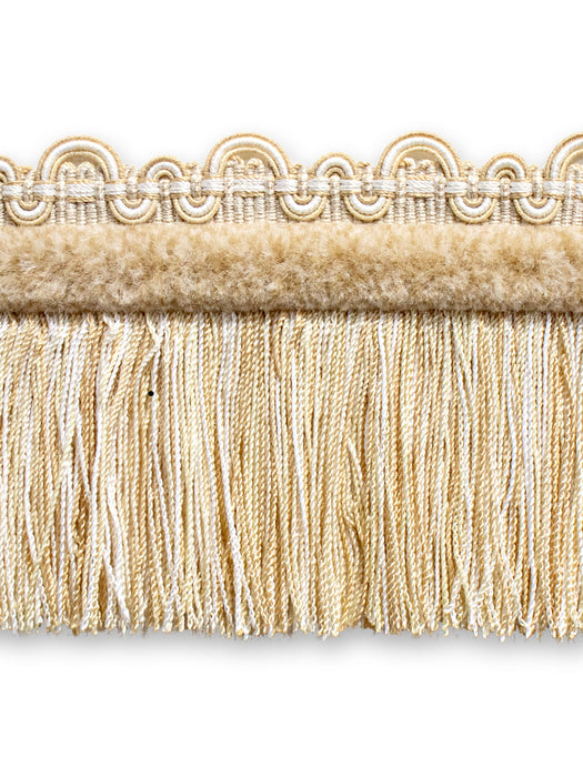 Scalamandre Safari Fringe With Chenille Beige Trim PL44230402