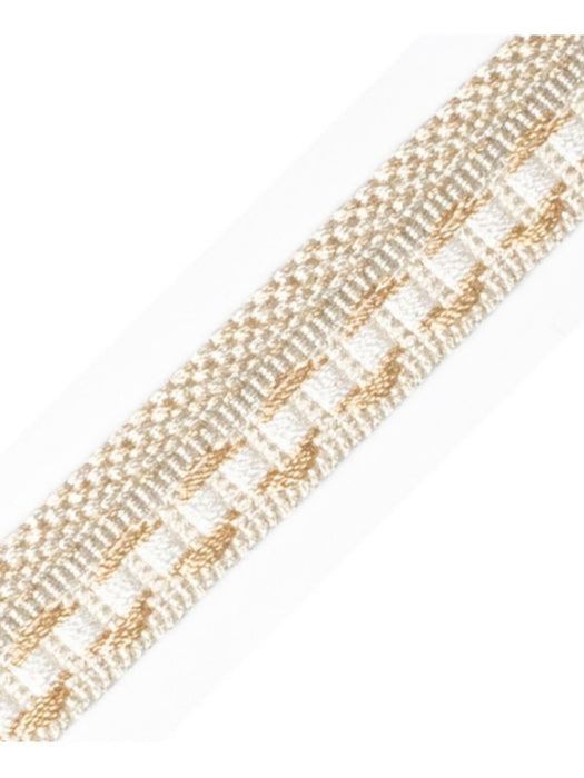 Scalamandre Safari Piping With Tape Beige Trim Sample PL44560402