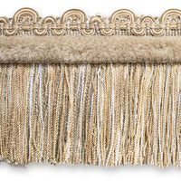 Scalamandre Safari Fringe With Chenille Taupe Trim PL44230403