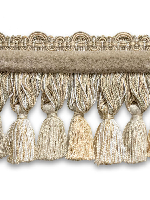 Scalamandre Safari Tassel Fringe Chenille Taupe Trim Sample PL44240403