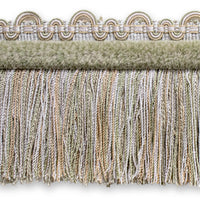 Scalamandre Safari Fringe With Chenille Pewter Trim PL44230404